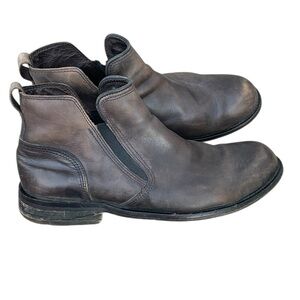 John Varvatos Leather Chelsea Boot, Size 10.5, Grayish/Brown, Size 10.5, GUC